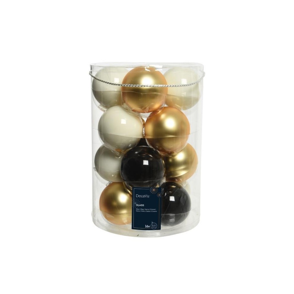 SFERA VETRO D8 GOLD-BLACK-IVOR